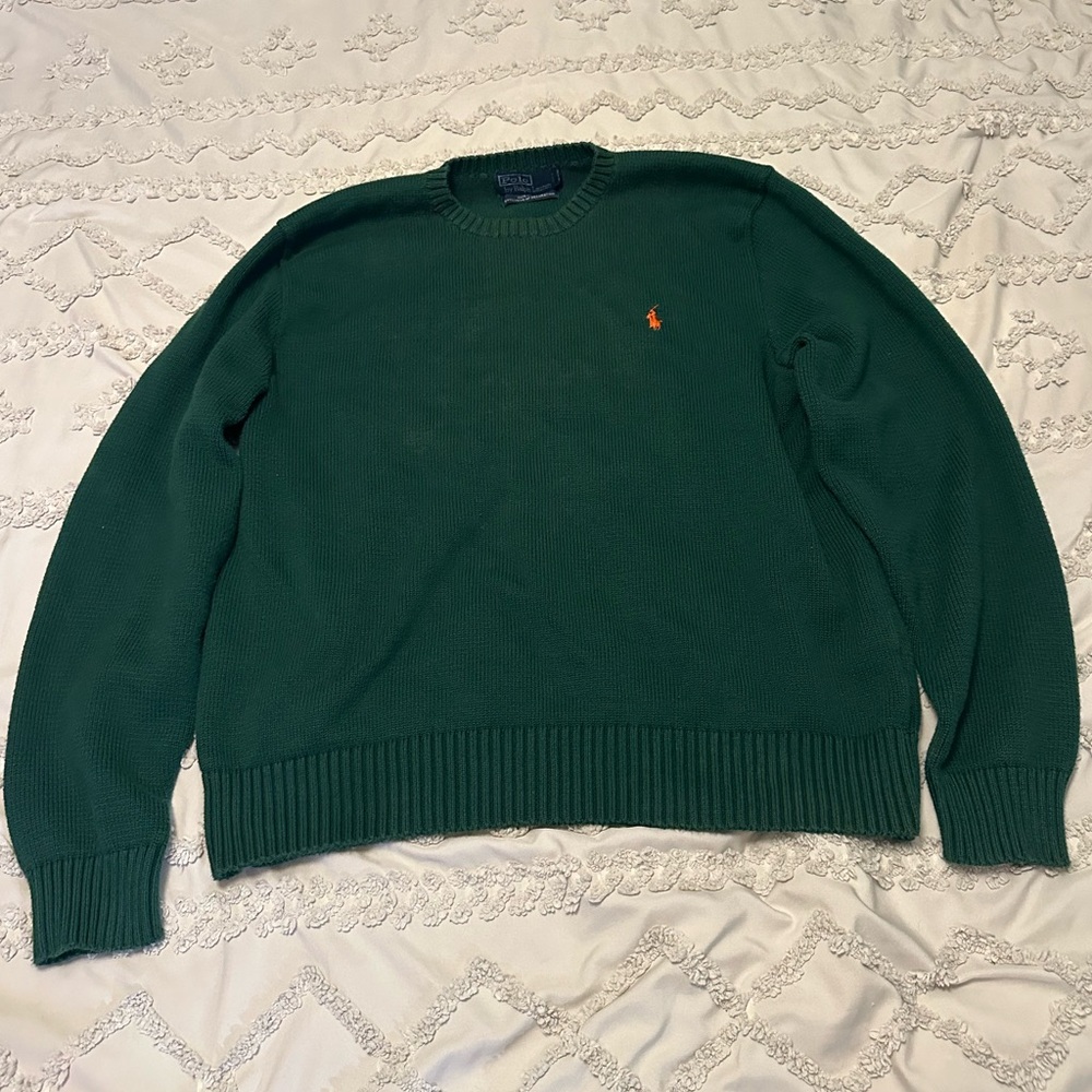 Polo Ralph Lauren Green Crew Neck Sweater Men’s Size XL